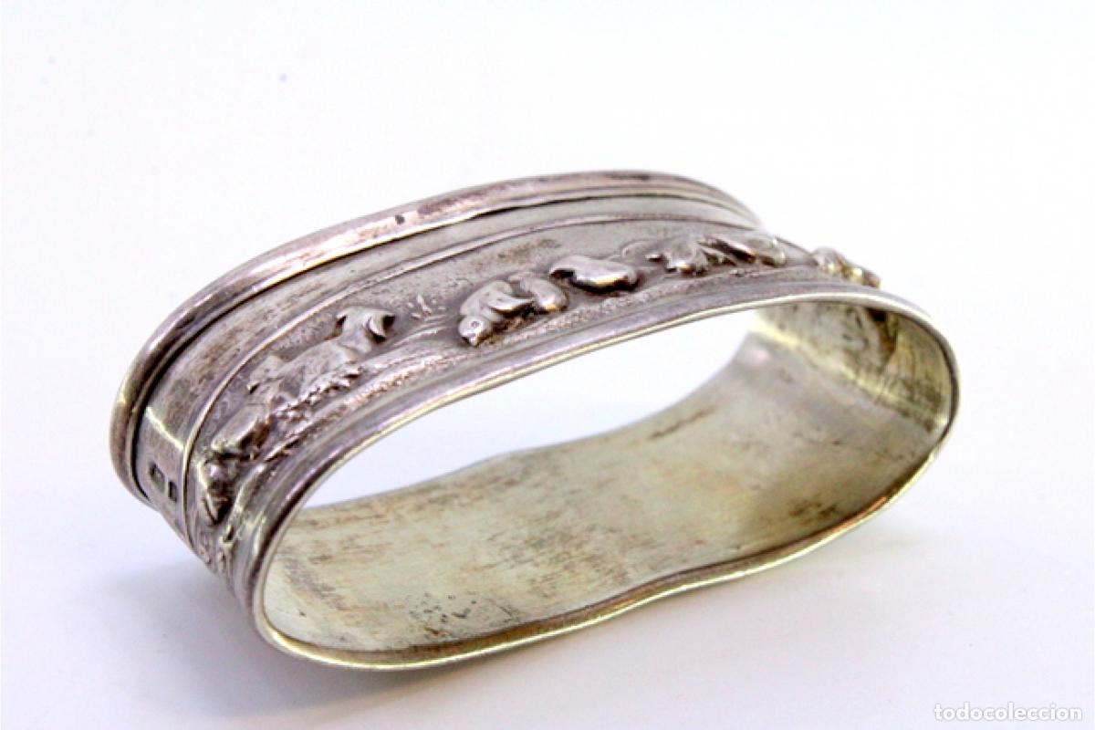 Antig&uuml;edades: Anillo para servilletas de plata - Foto 5