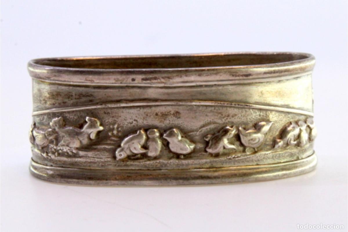 Antig&uuml;edades: Anillo para servilletas de plata - Foto 6