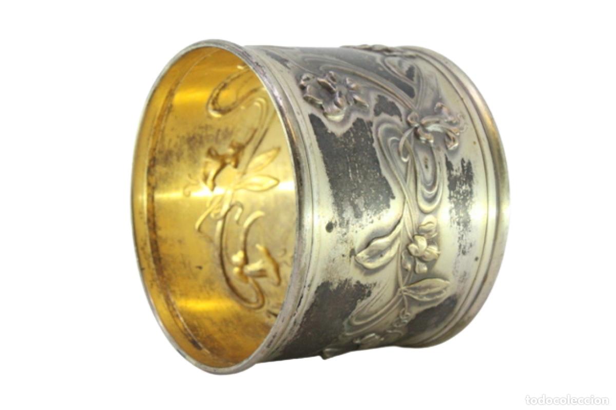 Antig&uuml;edades: Anillo para servilletas de plata - Foto 1