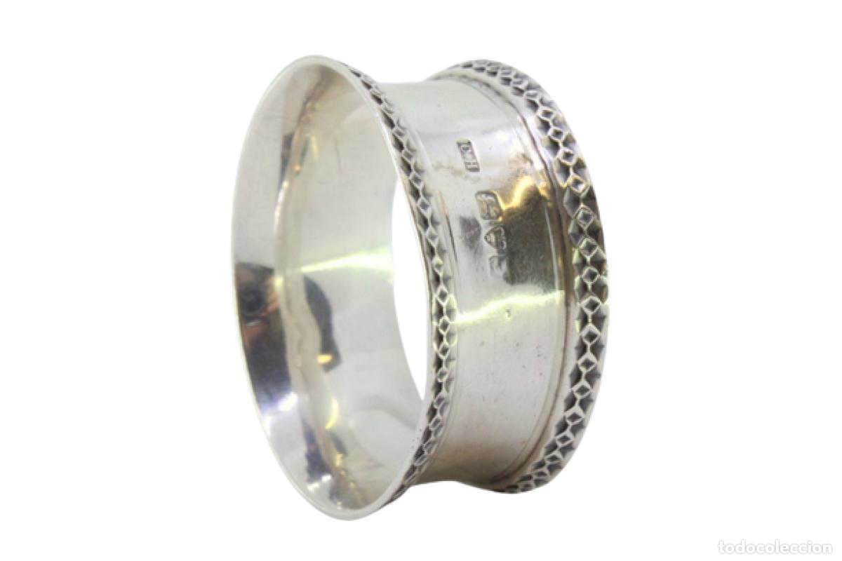 Antig&uuml;edades: Anillo para servilletas de plata - Foto 1