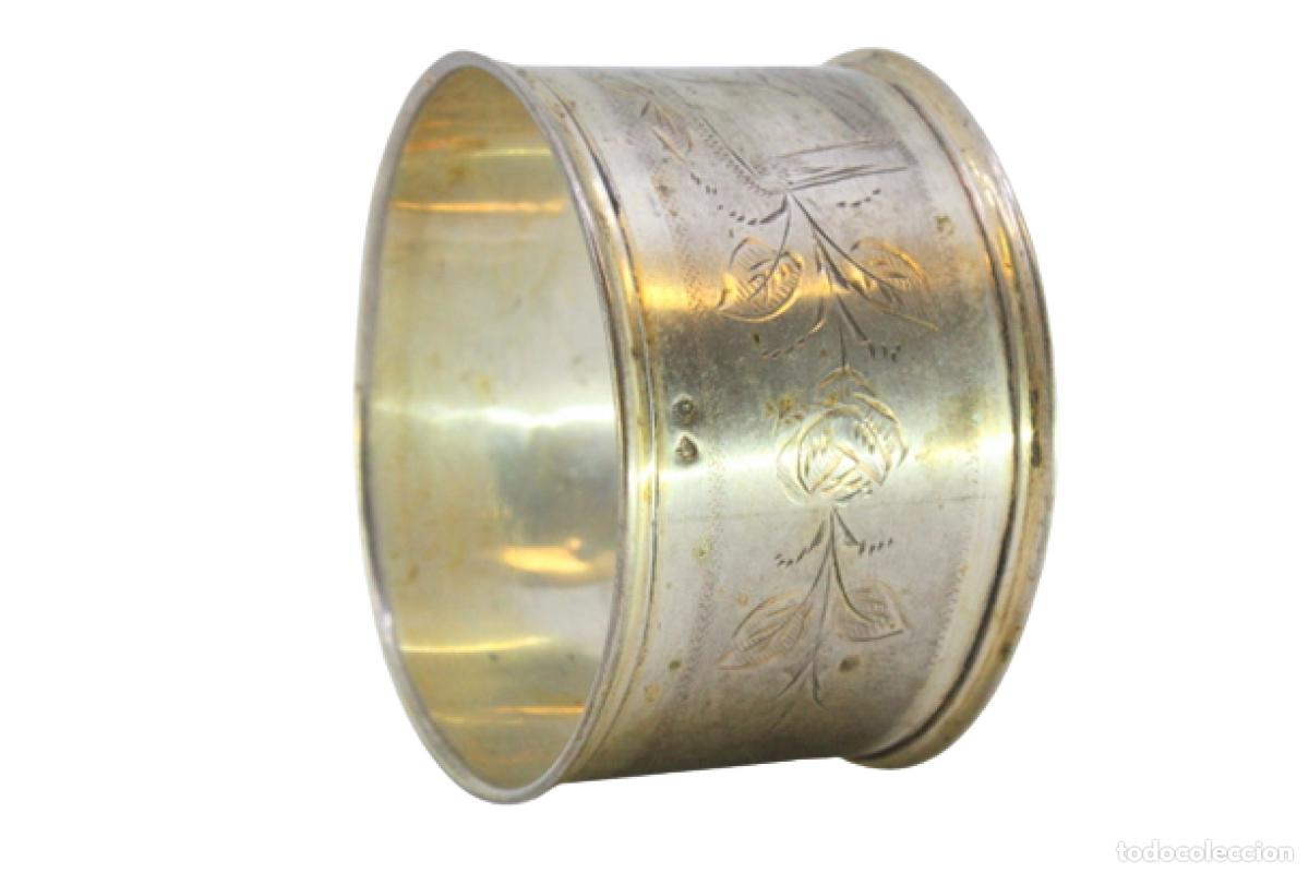 Antig&uuml;edades: Anillo para servilletas de plata - Foto 1