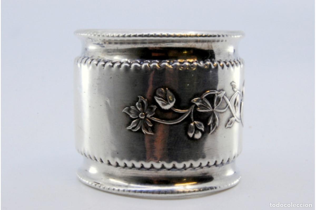 Antig&uuml;edades: Anillo para servilletas de plata - Foto 2