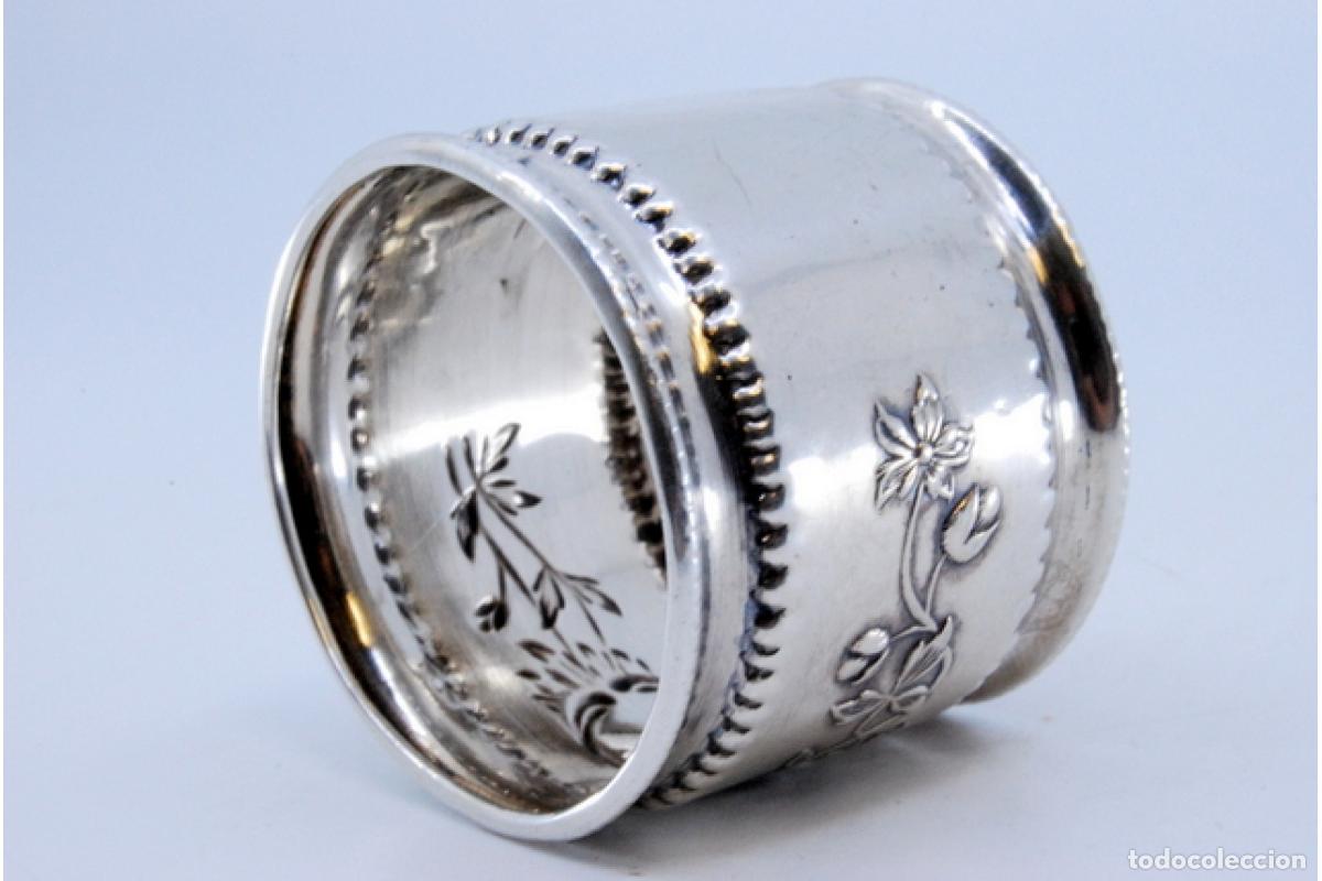 Antig&uuml;edades: Anillo para servilletas de plata - Foto 3