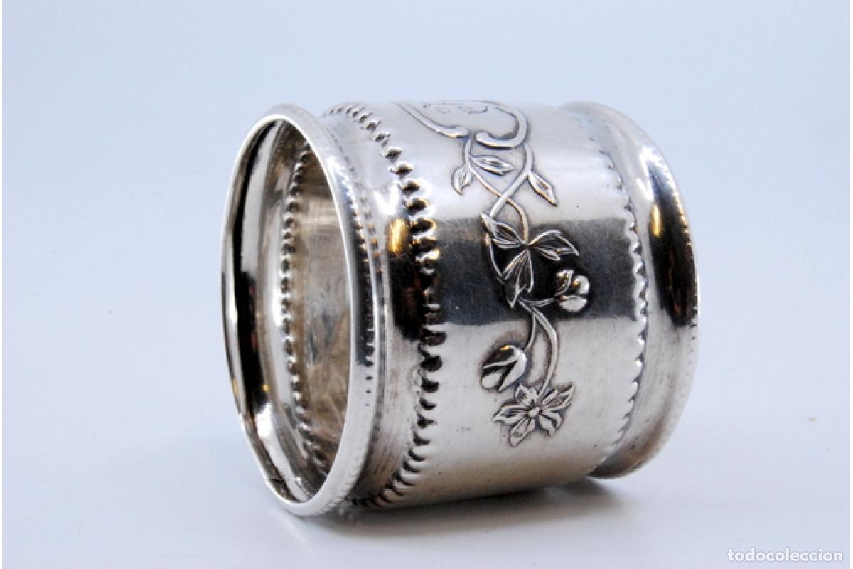 Antig&uuml;edades: Anillo para servilletas de plata - Foto 8