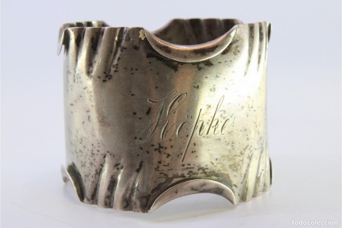 Antig&uuml;edades: Anillo para servilletas de plata - Foto 4
