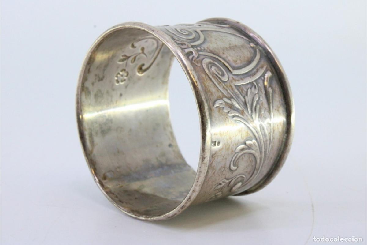 Antig&uuml;edades: Anillo para servilletas de plata - Foto 2