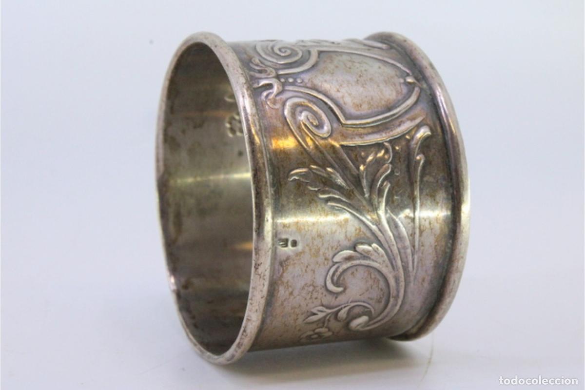 Antig&uuml;edades: Anillo para servilletas de plata - Foto 3