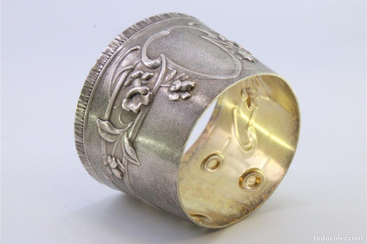 Antig&uuml;edades: Anillo para servilletas de plata - Foto 6