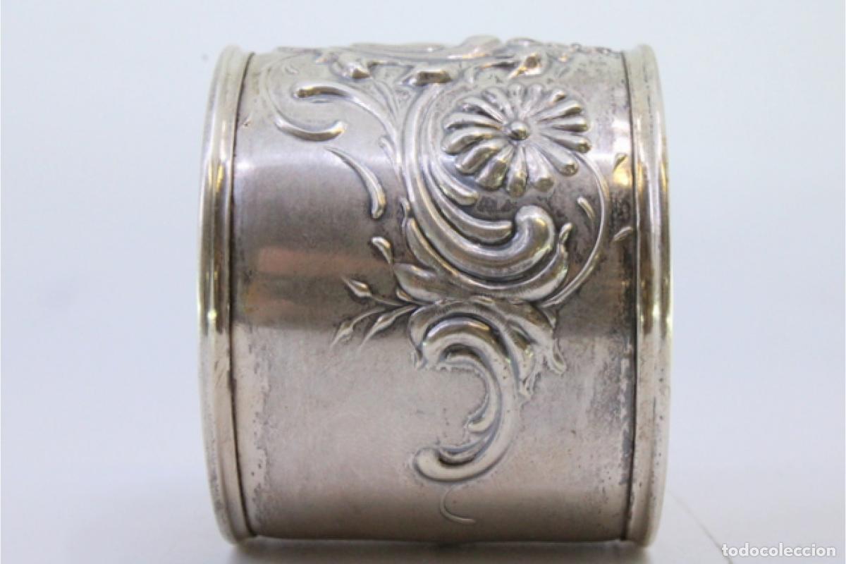 Antig&uuml;edades: Anillo para servilletas de plata - Foto 2