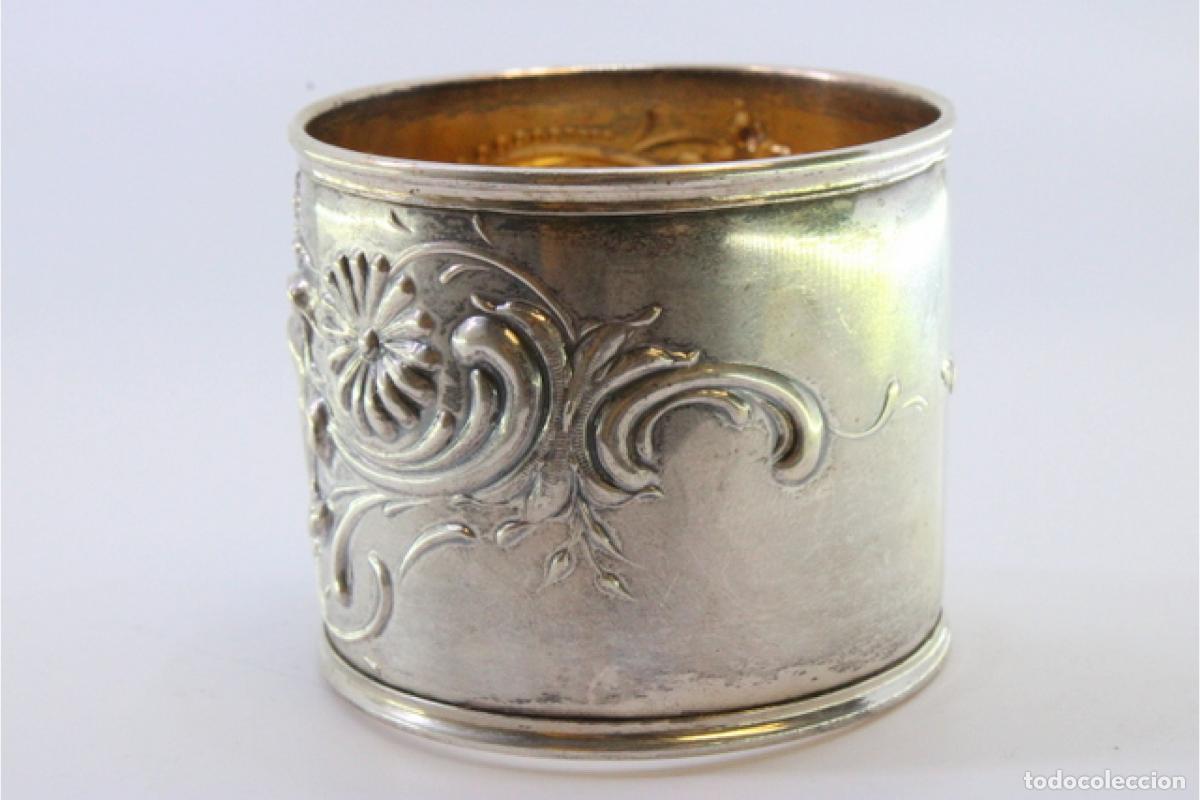 Antig&uuml;edades: Anillo para servilletas de plata - Foto 5