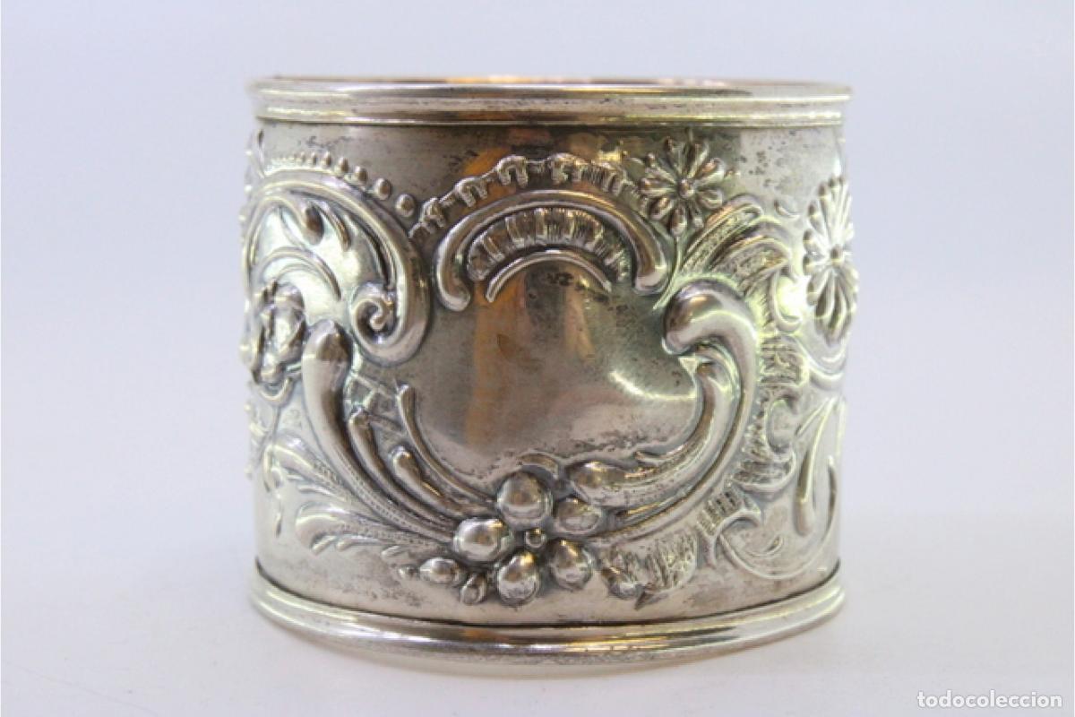 Antig&uuml;edades: Anillo para servilletas de plata - Foto 6