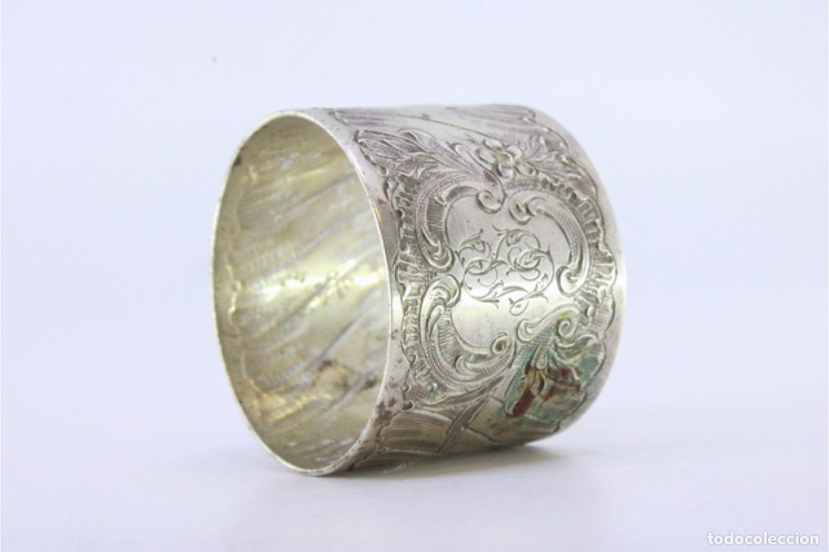 Antig&uuml;edades: Anillo para servilletas de plata - Foto 2