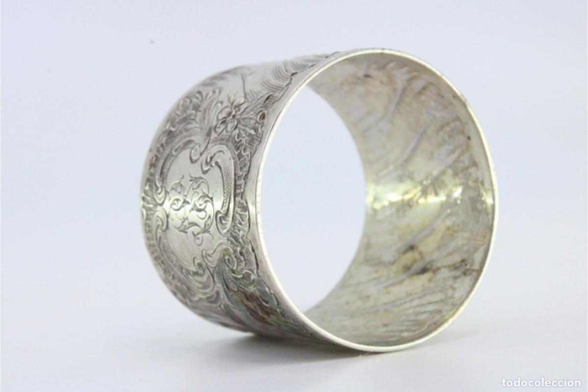 Antig&uuml;edades: Anillo para servilletas de plata - Foto 5