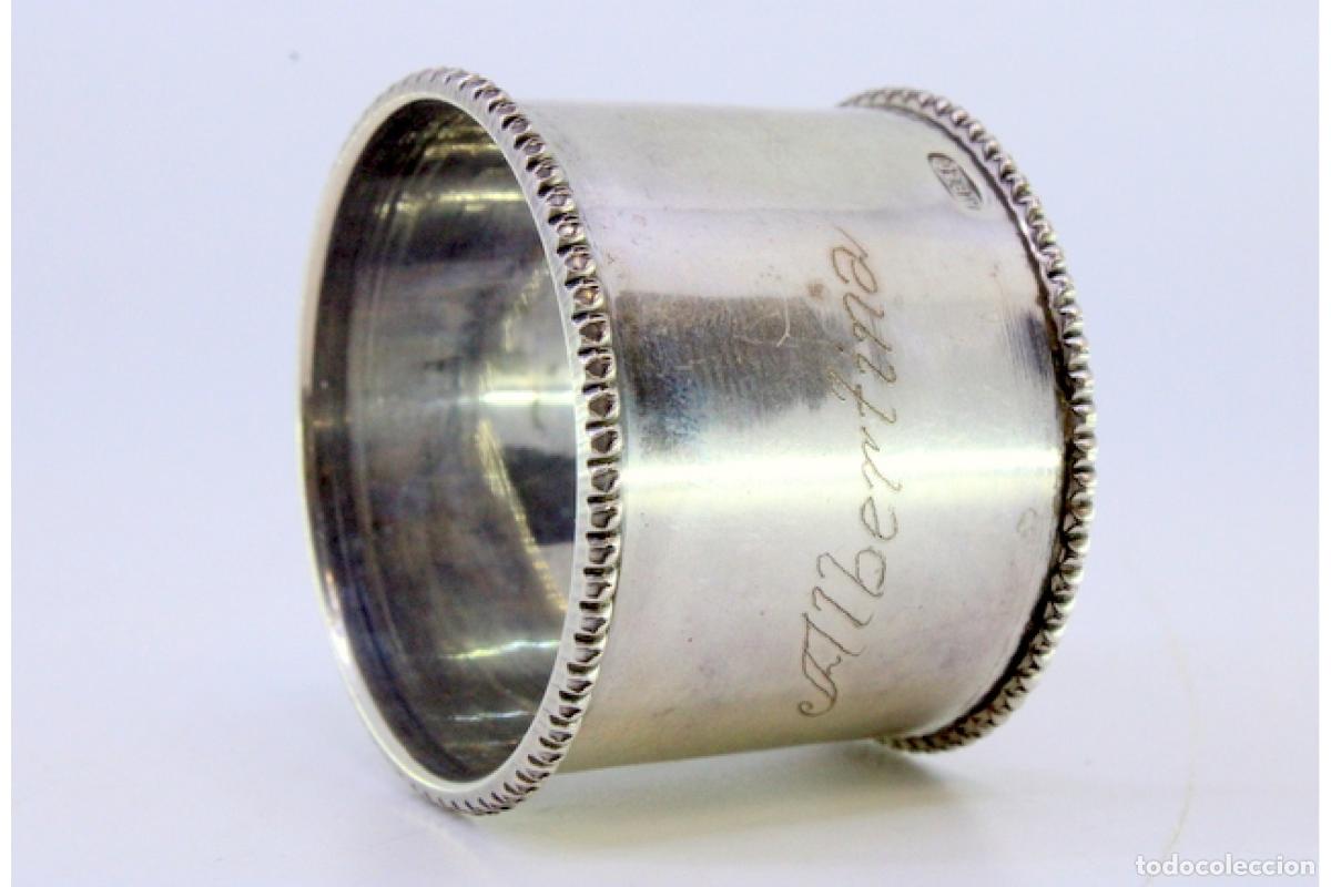 Antig&uuml;edades: Anillo para servilletas de plata - Foto 2