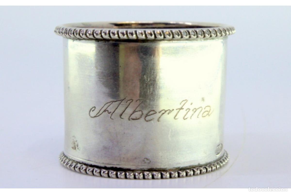 Antig&uuml;edades: Anillo para servilletas de plata - Foto 3