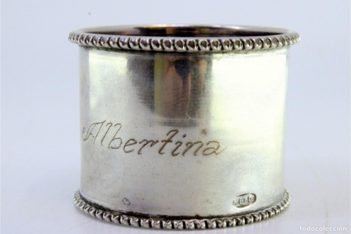 Antig&uuml;edades: Anillo para servilletas de plata - Foto 6