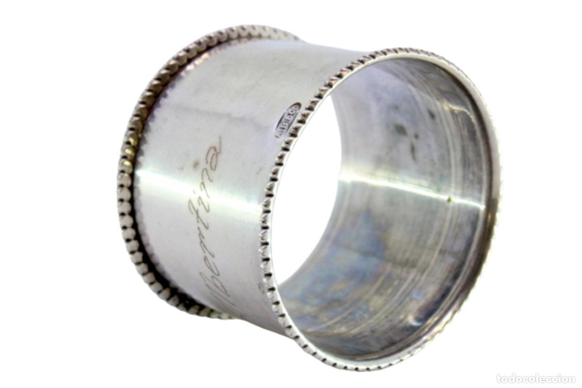 Antig&uuml;edades: Anillo para servilletas de plata - Foto 1