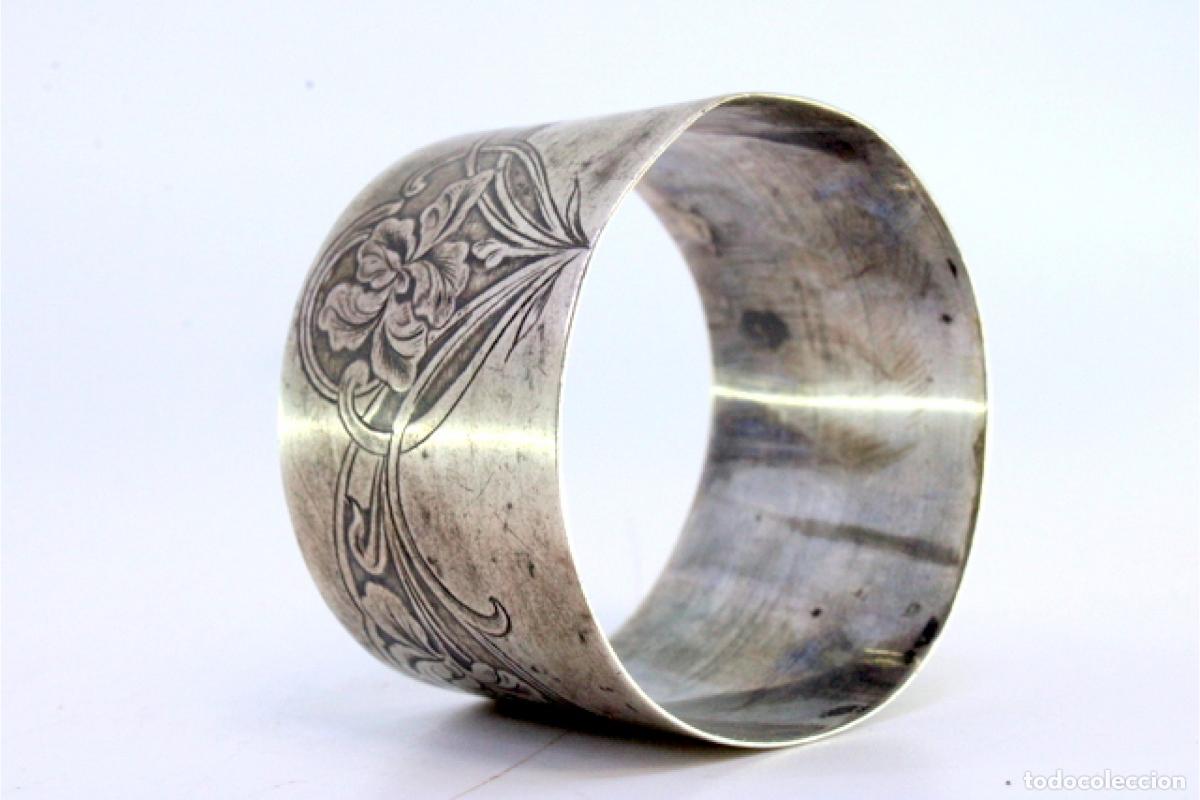 Antig&uuml;edades: Anillo para servilletas de plata - Foto 2
