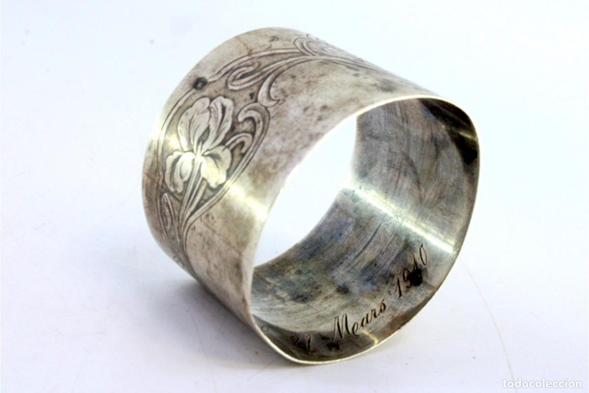Antig&uuml;edades: Anillo para servilletas de plata - Foto 3