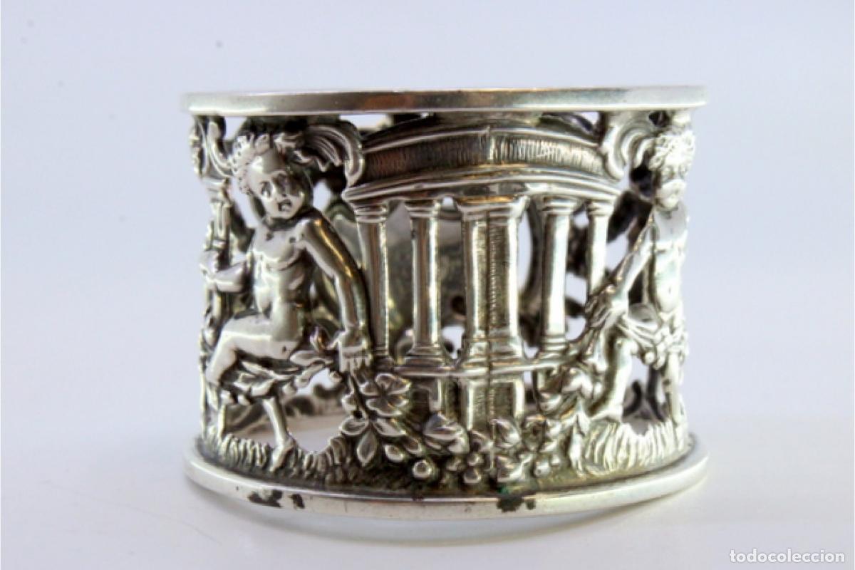 Antig&uuml;edades: Anillo para servilletas de plata - Foto 4