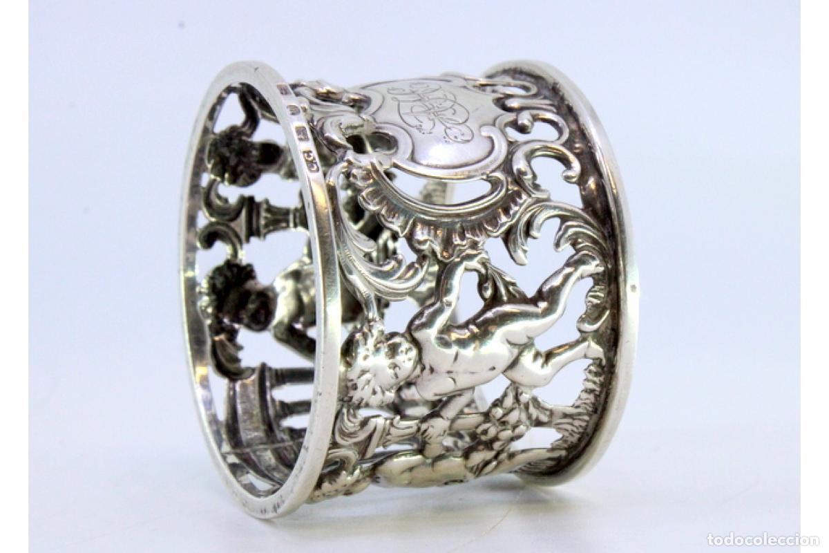 Antig&uuml;edades: Anillo para servilletas de plata - Foto 6