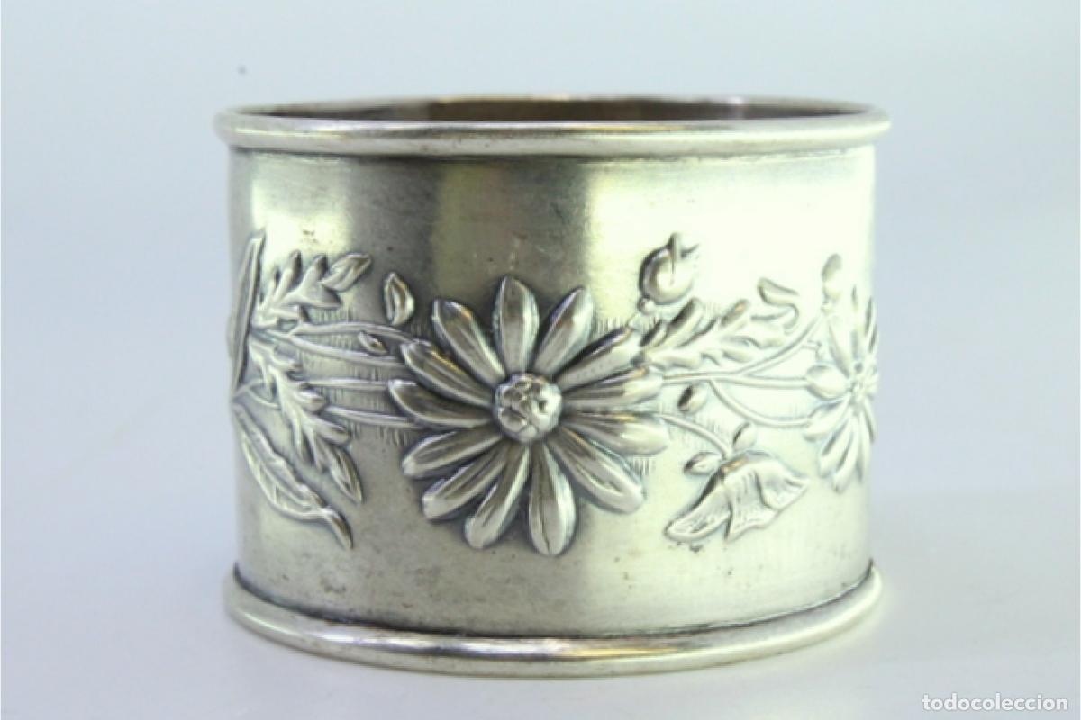 Antig&uuml;edades: Anillo para servilletas de plata - Foto 3