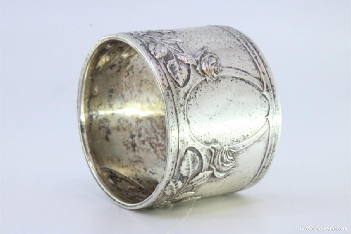 Antig&uuml;edades: Anillo para servilletas de plata - Foto 2