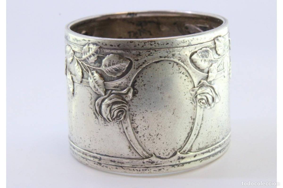 Antig&uuml;edades: Anillo para servilletas de plata - Foto 3