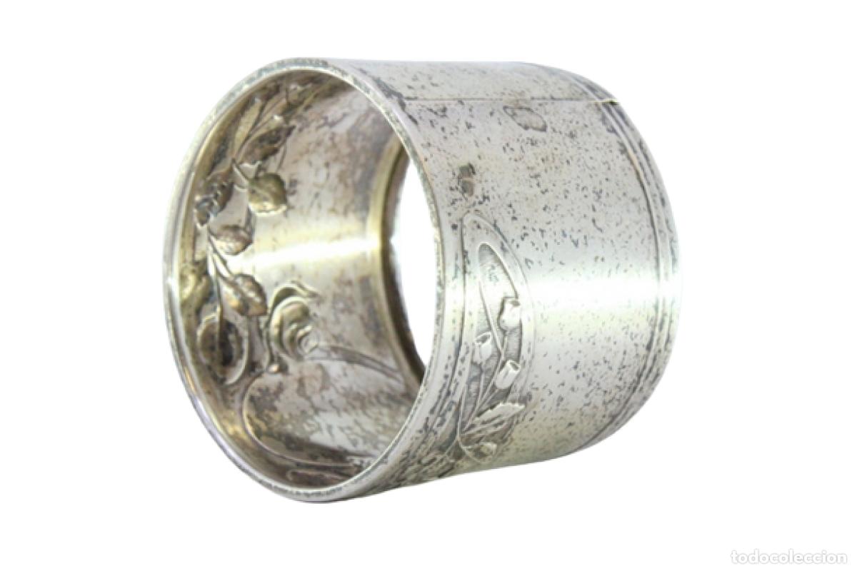 Antig&uuml;edades: Anillo para servilletas de plata - Foto 1