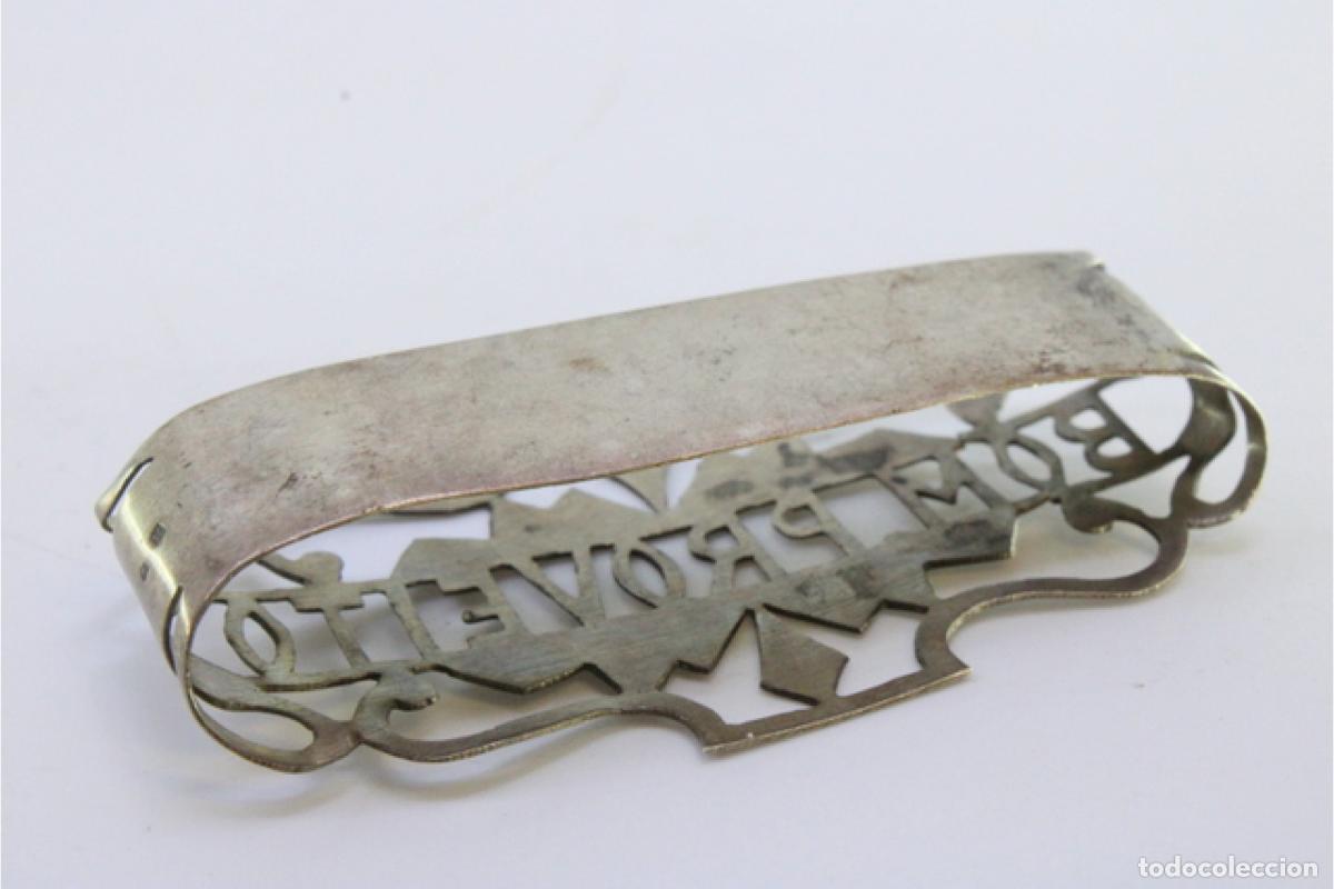 Antig&uuml;edades: Anillo para servilletas de plata - Foto 2