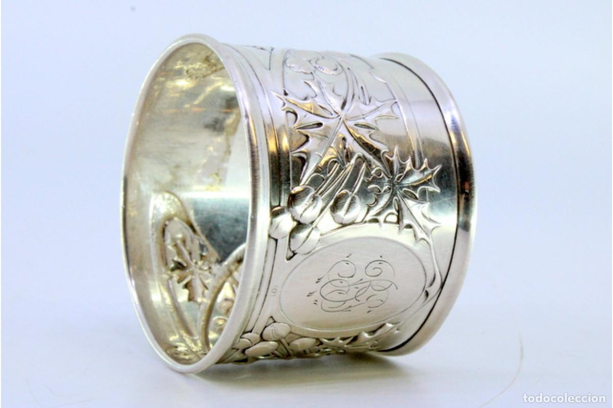 Antig&uuml;edades: Anillo para servilletas de plata - Foto 4