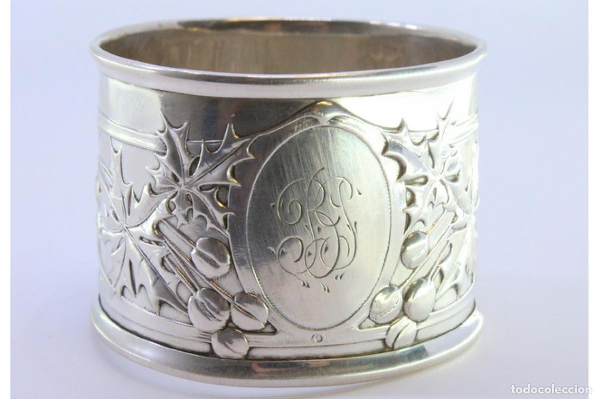 Antig&uuml;edades: Anillo para servilletas de plata - Foto 7