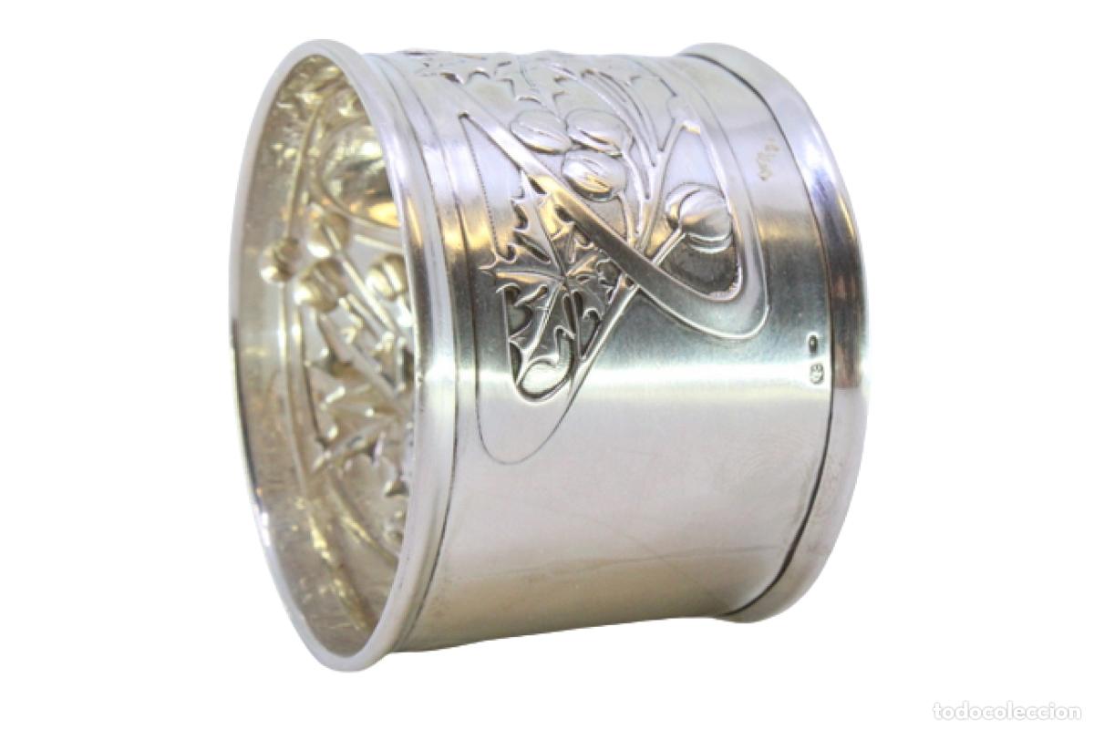 Antig&uuml;edades: Anillo para servilletas de plata - Foto 1