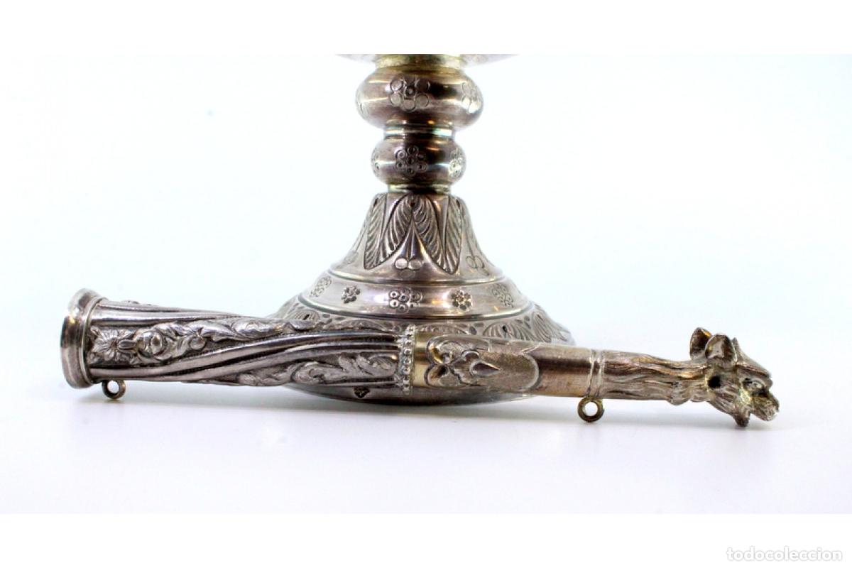Antig&uuml;edades: Aspersor de agua bendita, de plata. - Foto 3