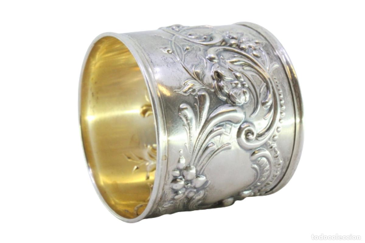 Antig&uuml;edades: Anillo para servilletas de plata - Foto 1