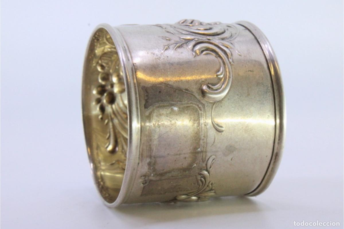 Antig&uuml;edades: Anillo para servilletas de plata - Foto 3
