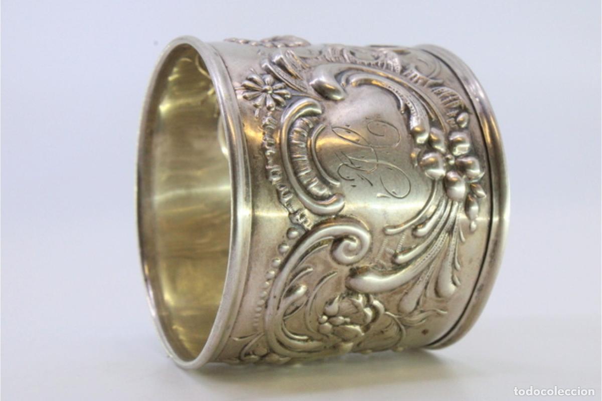 Antig&uuml;edades: Anillo para servilletas de plata - Foto 4