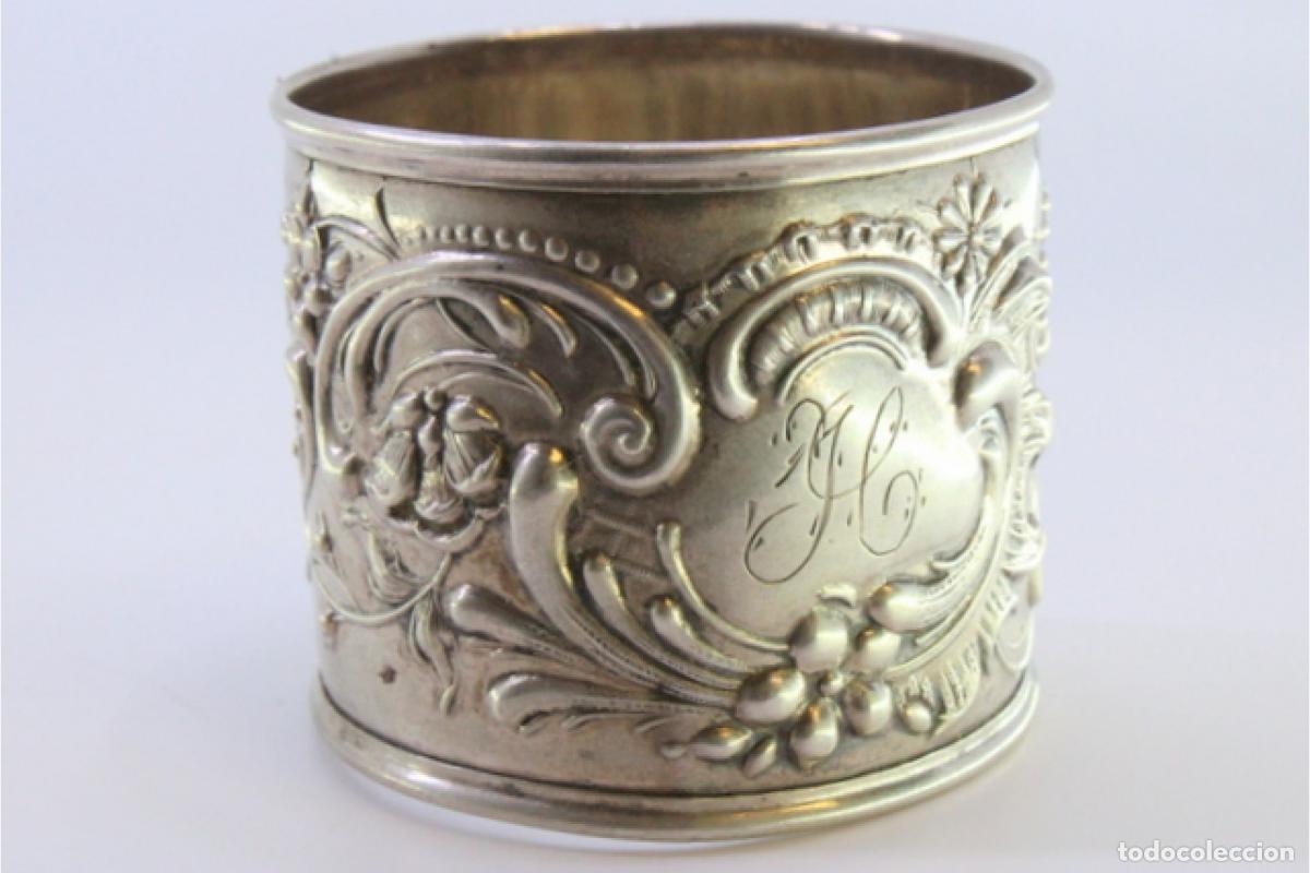 Antig&uuml;edades: Anillo para servilletas de plata - Foto 6