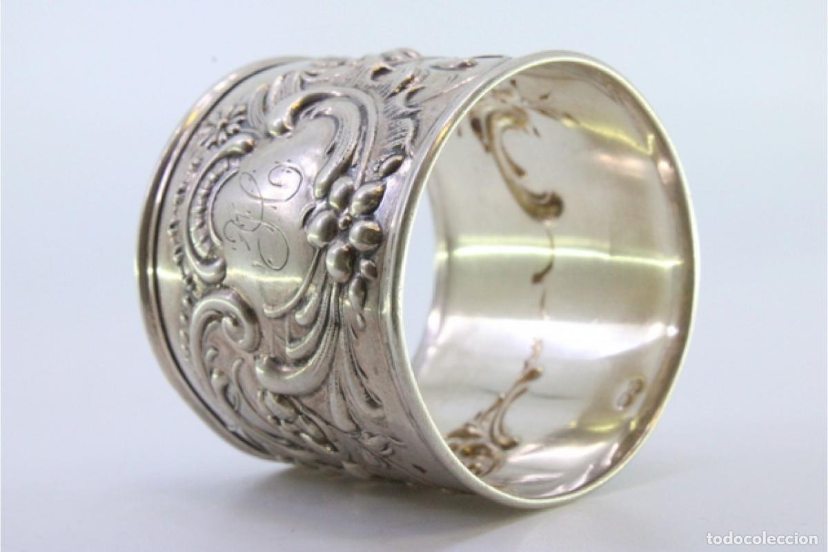 Antig&uuml;edades: Anillo para servilletas de plata - Foto 7