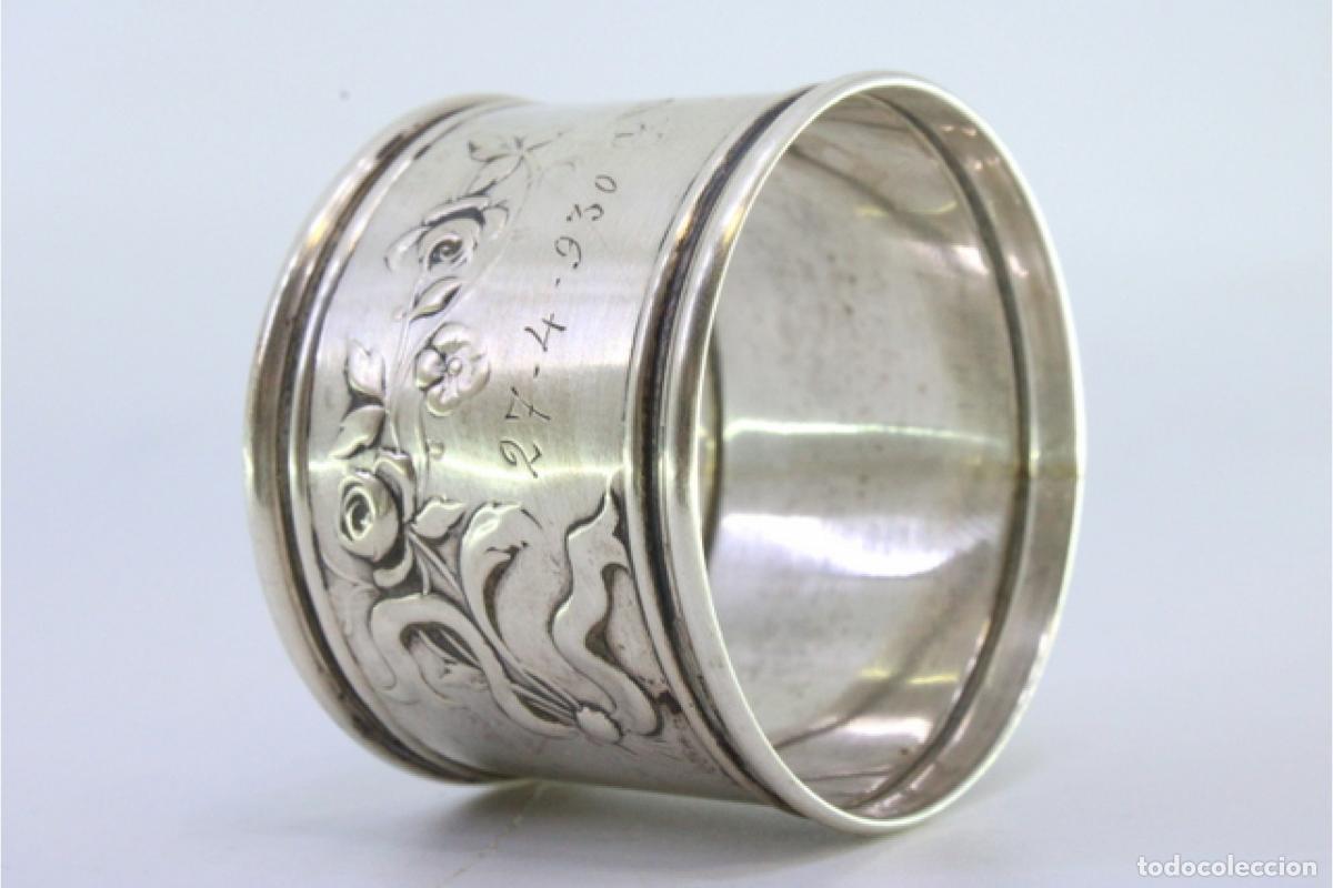 Antig&uuml;edades: Anillo para servilletas de plata - Foto 2