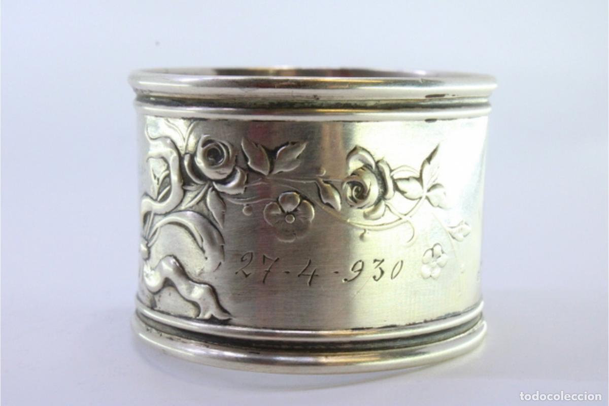 Antig&uuml;edades: Anillo para servilletas de plata - Foto 3