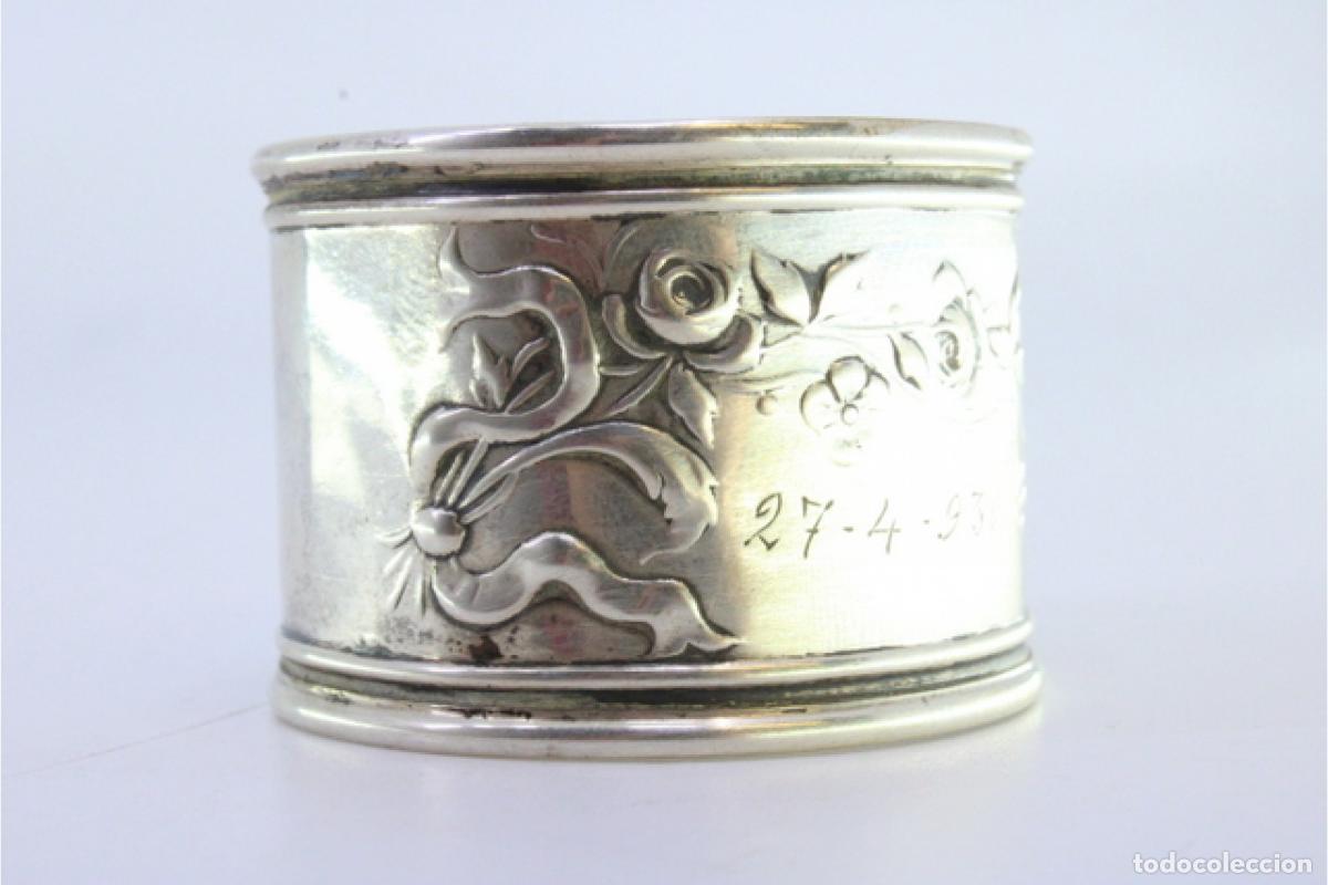 Antig&uuml;edades: Anillo para servilletas de plata - Foto 6