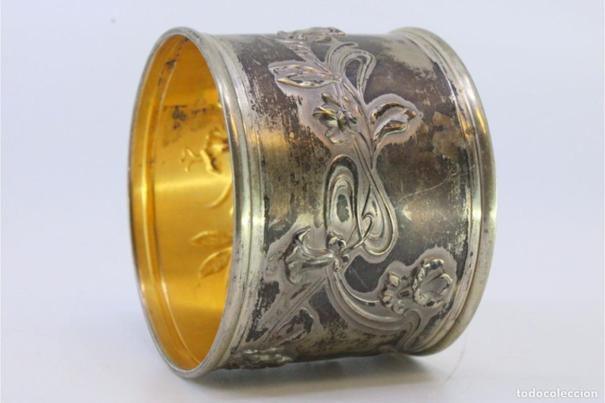 Antig&uuml;edades: Anillo para servilletas de plata - Foto 3