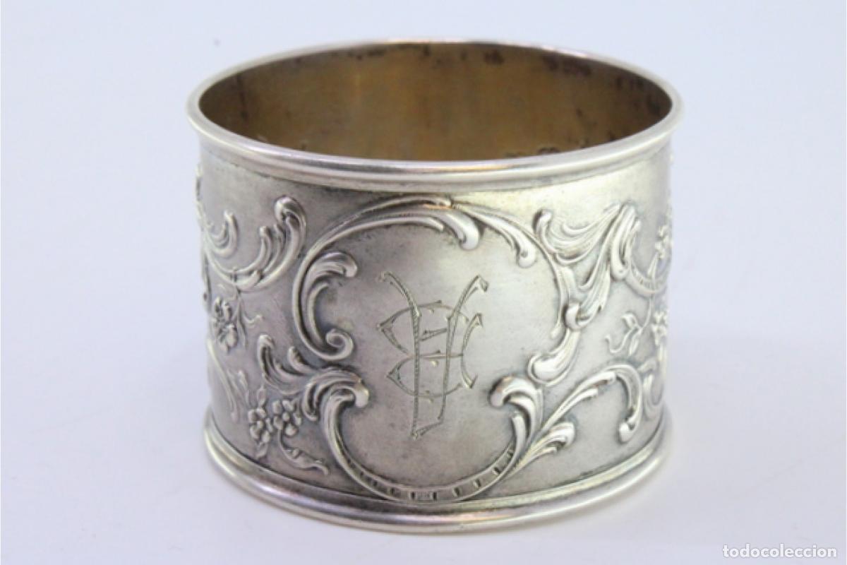 Antig&uuml;edades: Anillo para servilletas de plata - Foto 2