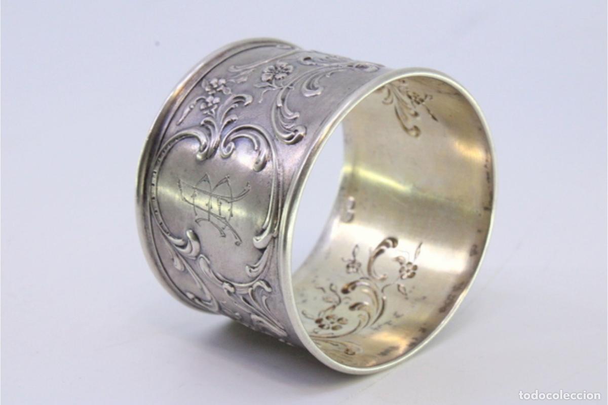 Antig&uuml;edades: Anillo para servilletas de plata - Foto 3