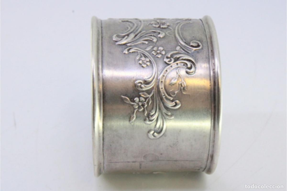 Antig&uuml;edades: Anillo para servilletas de plata - Foto 5