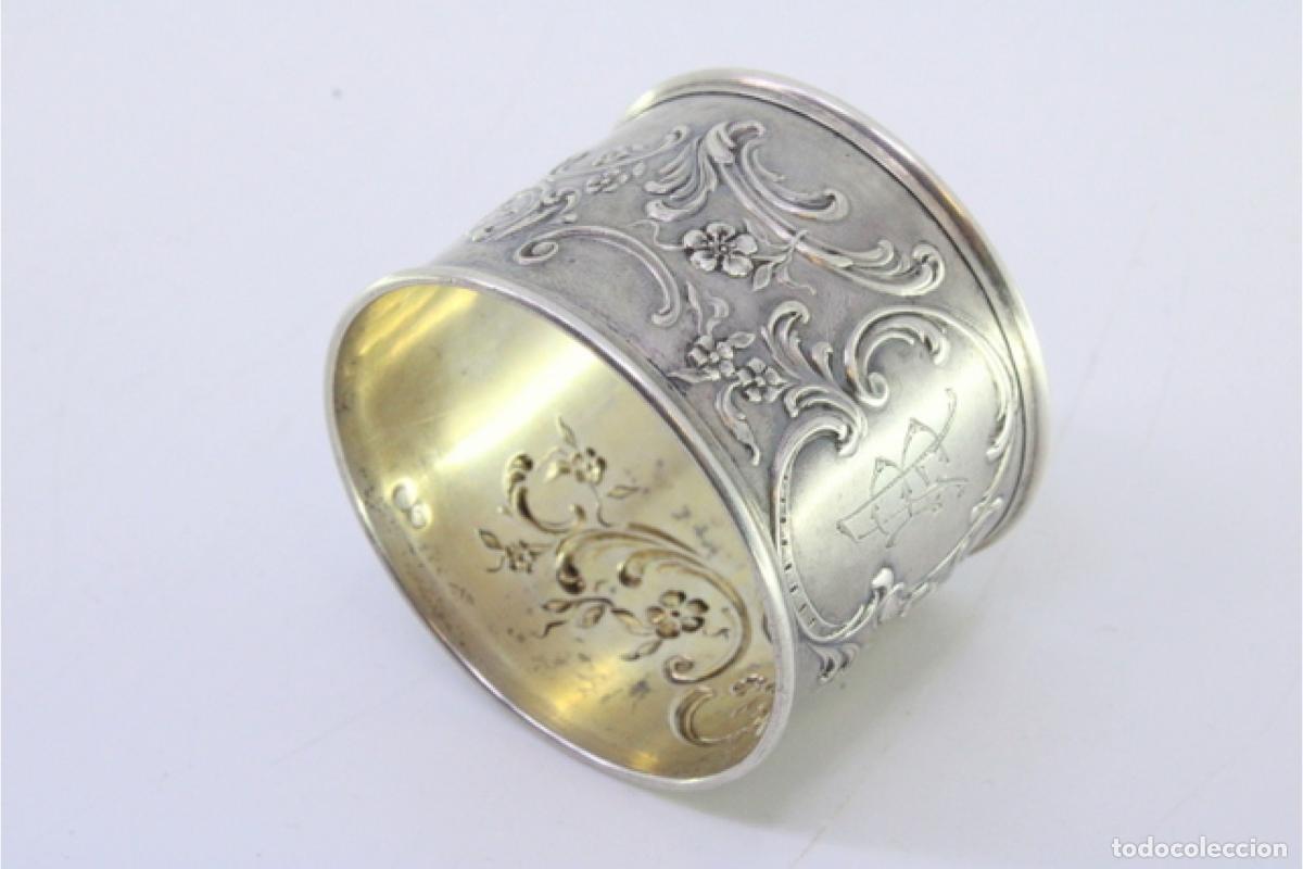 Antig&uuml;edades: Anillo para servilletas de plata - Foto 6