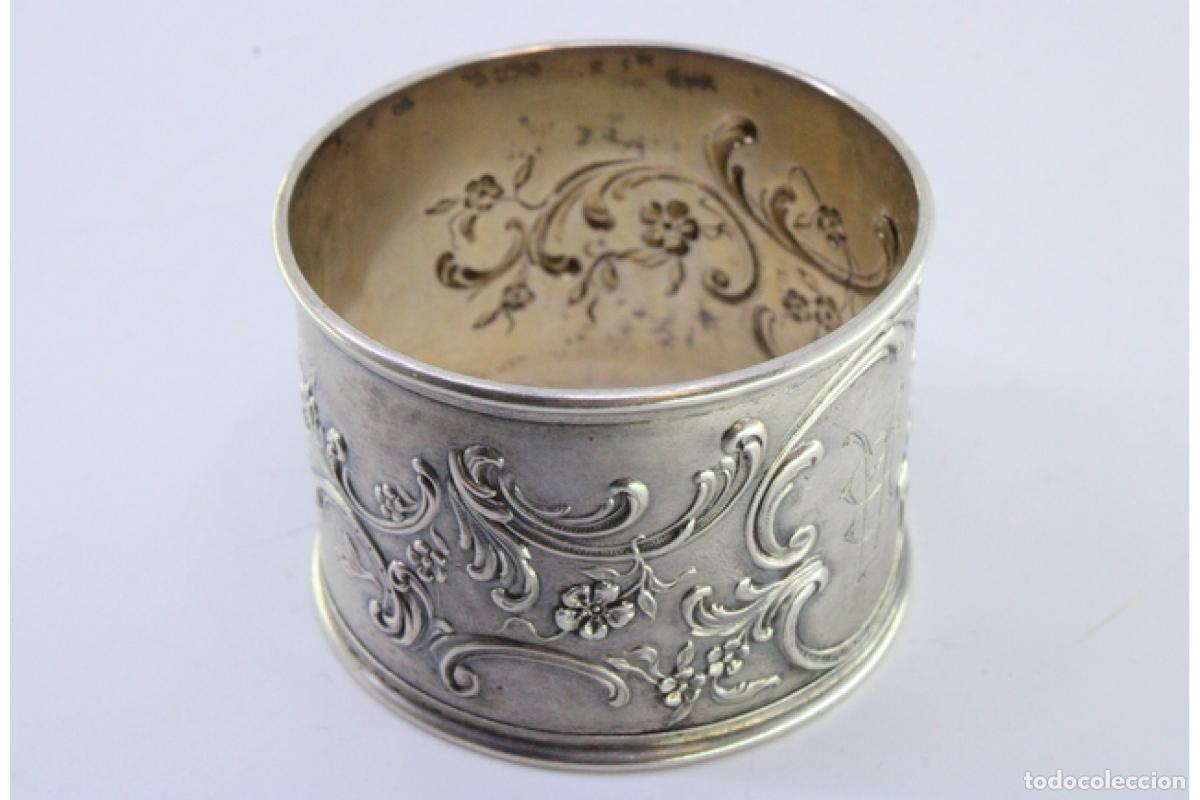 Antig&uuml;edades: Anillo para servilletas de plata - Foto 7