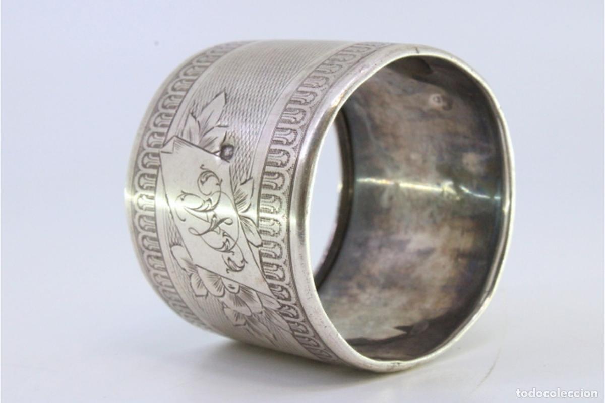 Antig&uuml;edades: Anillo para servilletas de plata - Foto 3