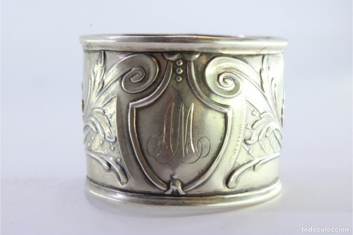 Antig&uuml;edades: Anillo para servilletas de plata - Foto 3